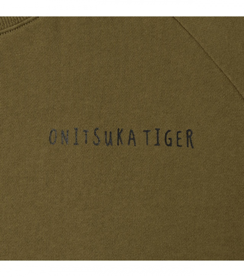 Onitsuka Tiger Sweat Felsők Khaki | 65879-LUSY